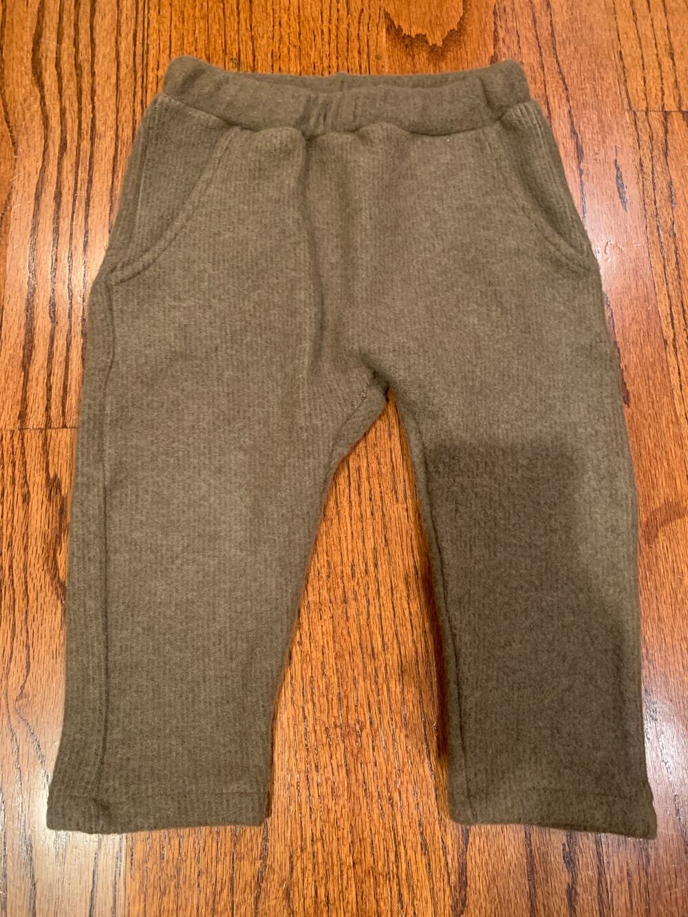 Zara Knit Harem Jogger Pants | Brown Tan | 12-18 months